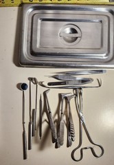 ALPEN 12.0 Dental Instrument Set for Dentistry w/ Stainless Tray & Lid