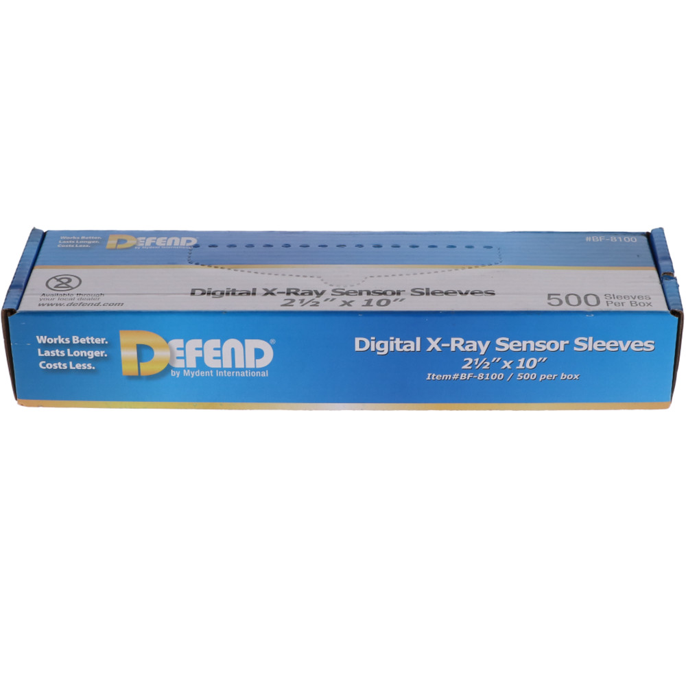 Mydent BF8100 Defend Digital X-Ray Sensor Sleeves 2.5” x 10” 500/Bx