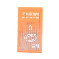  10pcs/box 0/00#/000## Dental Barbed Broaches Endodontic Stainless Steel