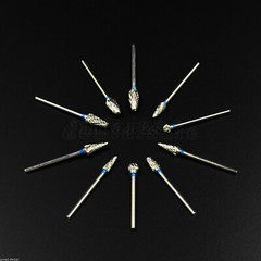 10 Pcs HP Tungsten Steel Carbide Cutter Dental Denture Burs Lab Drill Polisher P