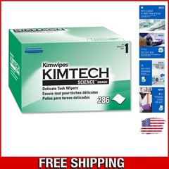 1-Ply Unscented Kimwipes – Light-Duty Wipers for Labs, 286 Efficient Dispensing