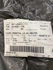 ASV OEM 0201-730 Cover, Pedestal, LH, AC, Heater for PT100/RC85/RC100