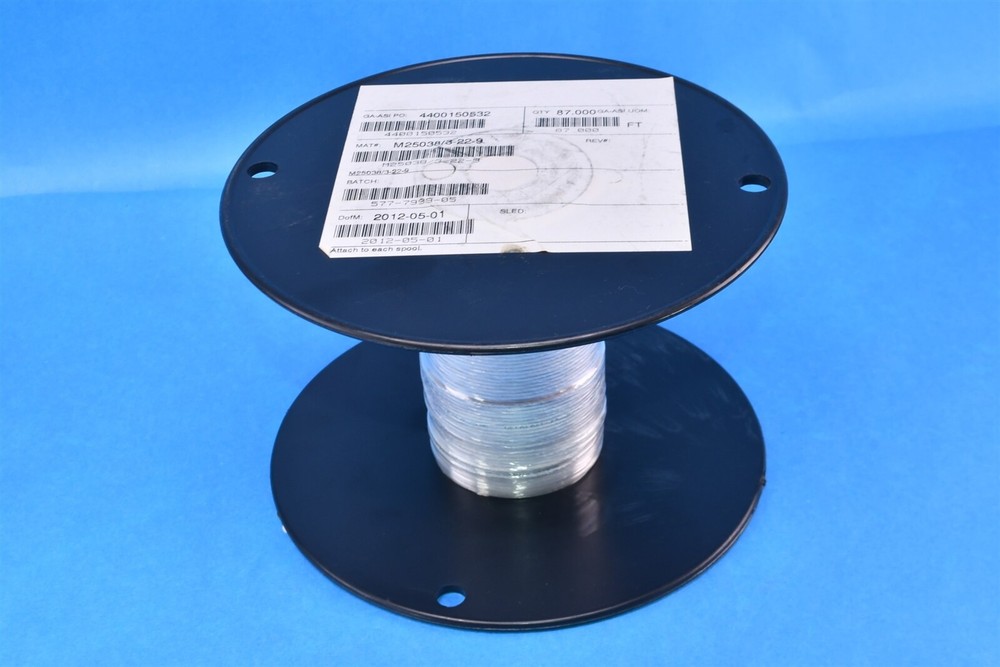 87FT WireMaster 22AWG Alloy Wire STRND 600V Nickel Plated Copper M25038/3-22-9