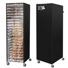 Sowokdon Bun Pan Sheet Rack 20-Tier Cover – Clear Panels, Black