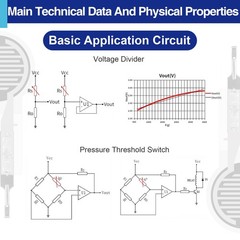 4PcsThin Film Pressure Sensor 0.4 mm 20g2Kg Force Sensitivity Resistor Sensor…