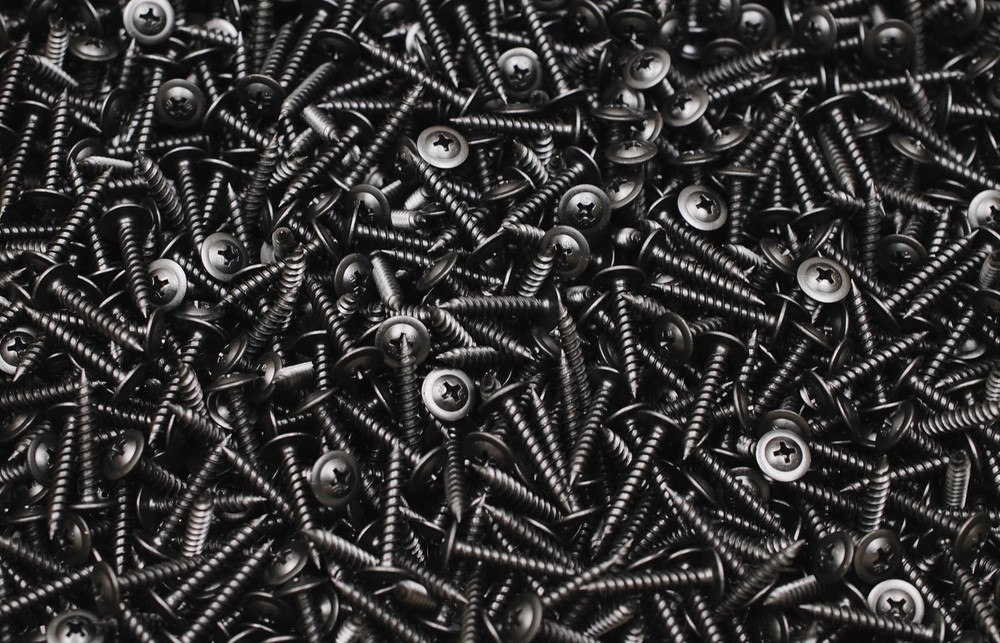 (1000) Black Phillips Mod Truss 8 x 1 Zip Screws Self-Piercing Sheet Metal