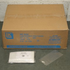 (10000) Elkay Open Top Poly Bags 20F-0204, 2″ x 4″ x 2 mil, LDPE Plastic, Flat