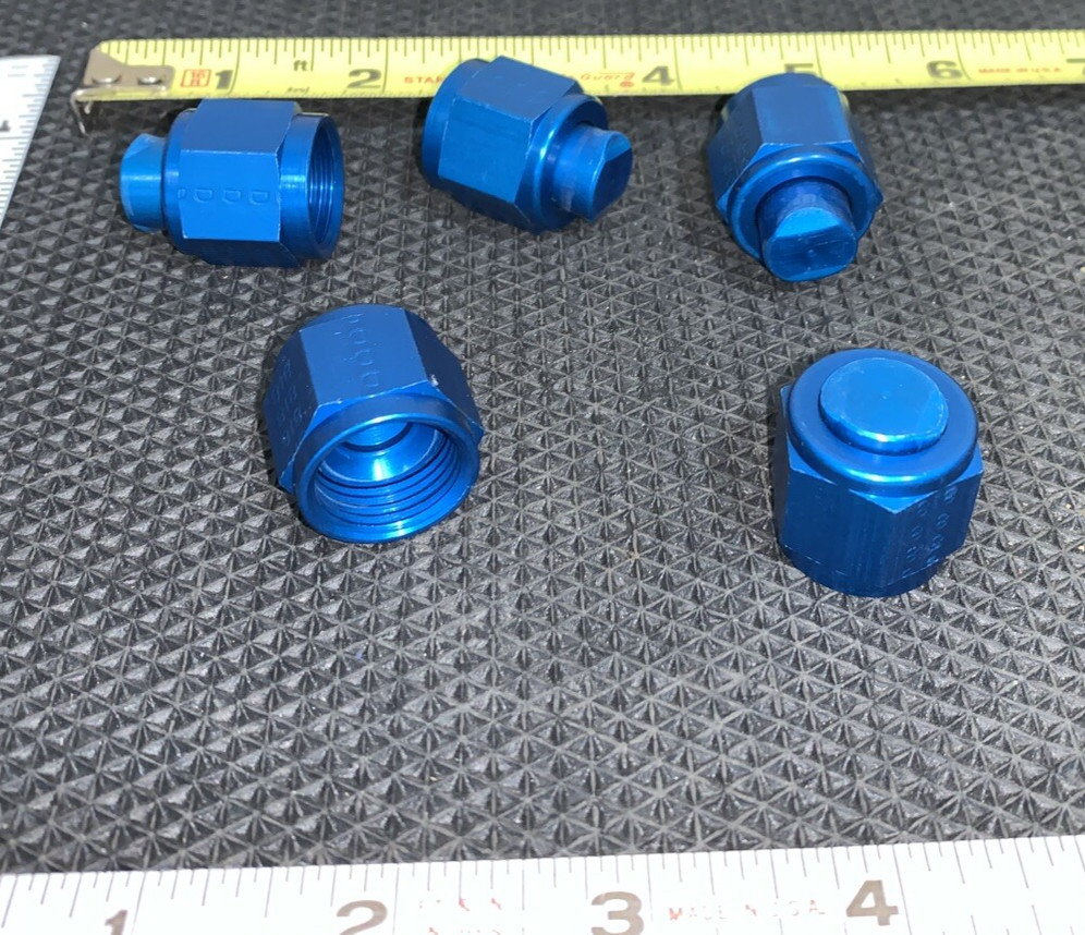 LOT 5pieces New AN Fitting AN929-8 Aluminum Caps AN929-8D
