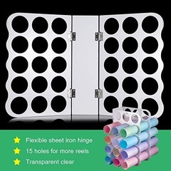 Space-Saving 15-Hole Acrylic Craft Organizer for Vinyl Rolls – Stylish & Durable