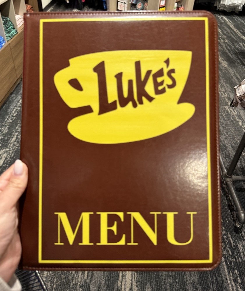 Luke’s Diner Menu Notebook Gilmore Girls Faux Leather Journal Warner Bros Tour
