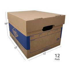 UBMOVE Office Moving Storage Boxes (12 Pk) Miracle File Moving Boxes 15x12x10