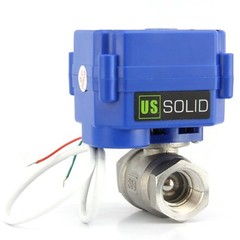 U.S. Solid 3/4″ NPT Motorized Ball Valve N/C 9V 12V 24V AC/DC 2-Wire SS304