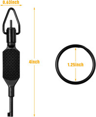 4″ Universal Standard Handcuff Key, Flat Knurled Swivel Key