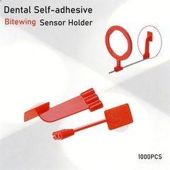1000pcs Dental Sensor Holder Adhesive Digital X-ray Sensor Holder Bitewing RED