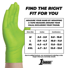 Green Disposable Nitrile Gloves Size Medium, 1000 Count, Diamond Grip