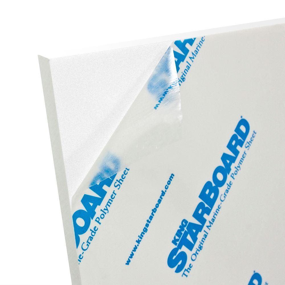 White King Starboard HDPE Polyethylene Plastic Sheet 1/2″ x 6″ x 12″ Textured
