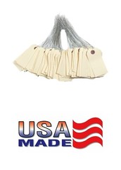 100 pcs- 33/4″ x 1 7/8″ Size 3 Manila Inventory Pre-Wired Price Tags with Wire