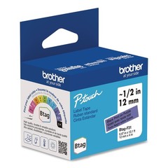Brother P-Touch BTAGF31 0.47 in. x 13.1 ft. BTAG Label Tapes – BK on Purple New