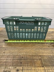 Joann Fabrics And Crafts Store Shopping Basket Mint Green Hand Carry 1990’s