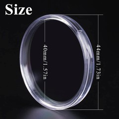 180P Clear Plastic Coin Capsules, Dollar Holder, 40mm 180P, Transparent