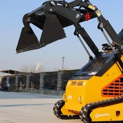 Mini Skid Steer 24HP 3-Stage Hydraulic Pump 4-in-1 Bucket Loader 2026 Free Ship