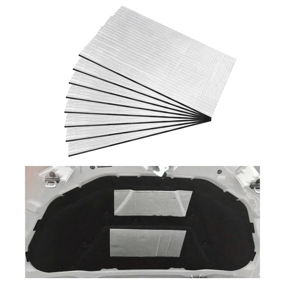 SHMZK 8 PCS Car Sound Deadening Mat, 197 mil 8.7 sqft Aluminum Foil 8