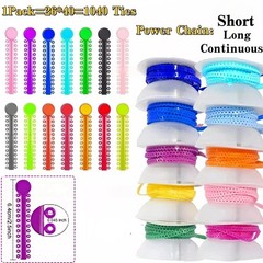 Dental Orthodontic Long/Short/Continuous Power Chain+Elastic Ultra Ligature Ties