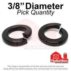 3/8″ Alloy Steel Split Ring Lock Washers Grade 8 Black Oxide (Pick Qty)