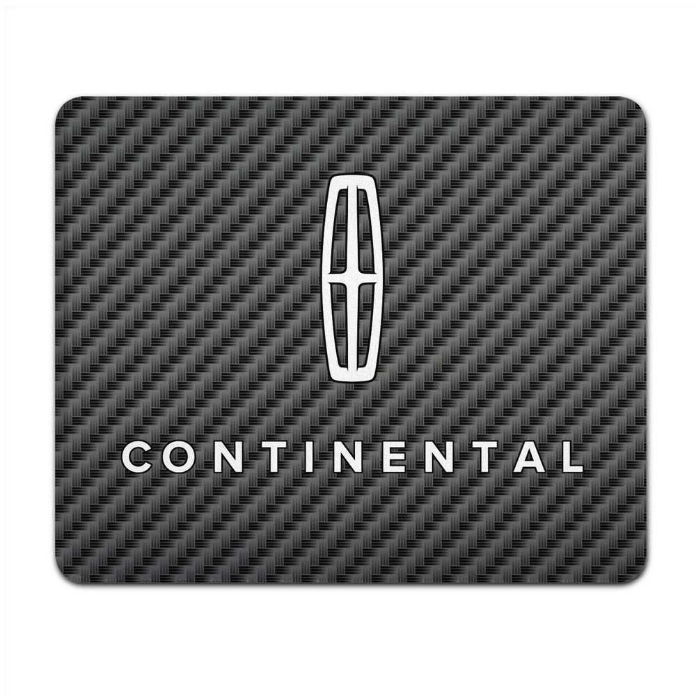 Lincoln Continental Black Carbon Fiber Texture Graphic PC Mouse Pad