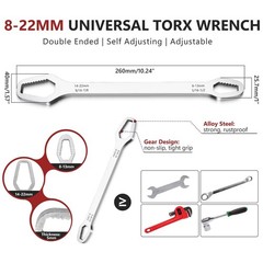 7PCS Plumbing Tool Set – Sink Wrench, 8-in-1 Faucet Wrench, Universal Plumber Wr