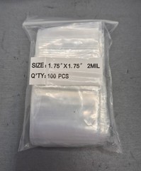 100-600pc Ziplock Bags; 1.75″ x 1.75″; 2mil; Great Quality!!