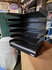 Metal Safco File Paper Mail Sorter Desk Office 6 Slot Shelf