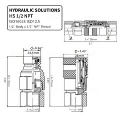 4 SETS 1/2″ Flat Face Hydraulic Coupler Quick Connect Skid Steer Bobcat