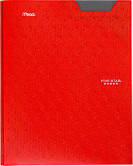 2-Pocket Folder, Plastic Folder with Stay-Put Tabs and Prong Fasteners, Holds 8-