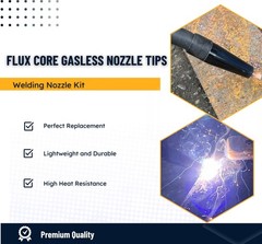 24pc Flux Core Gasless Welding Nozzle Tip Kit .030 MIG Welder Accessory