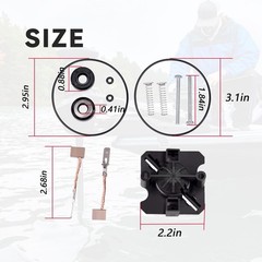 3-1/4″ Brush & Seal Kits Compatible with Minn Kota trolling motors,Brush & Se…