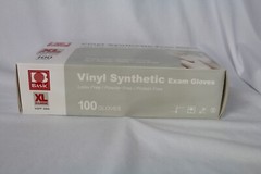 3 Boxes Basic Vinyl Synmax Exam Gloves 100 Ea Box XL VGPF3004