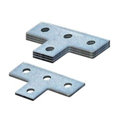 Sandbaggy Galvanized Flat T Shaped Strut Connector Bracket – 4 Hole