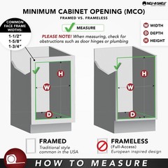 Rev-A-Shelf Kitchen Cabinet Pull Out Shelf Organizer, 24 x 22 In, 5WB2-2422-CR-1