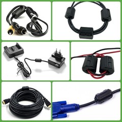 19mm Clip-on Ferrite Ring Core Square for Cable, Black Enhanced 2pcs