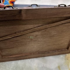 Vtg Roll Top Desk Organizer Tambour Valet Jewelry Box Drawer Made in Japan