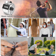 12 Pcs Hand Tally Counter 4-Digit Lap Counter Clicker, Manual Mechanical