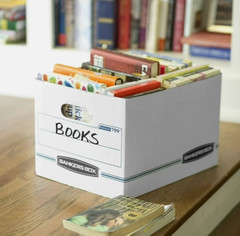 (10 Pack) Bankers Box Basic Duty Letter/Legal File Storage Box with Lids, White
