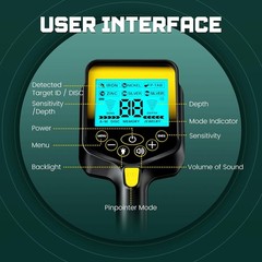 Metal Detector for Adults Waterproof – 2000mAh Chargeable Professional Cordless