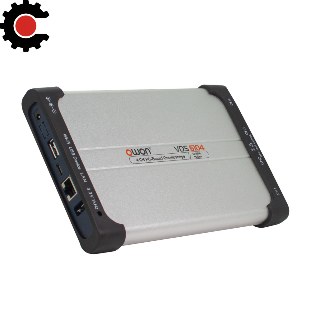 OWON VDS6104 PC Oscilloscope 25MHz 100MS/s USB Isolated