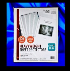 100ct Heavyweight Sheet Protectors LETTER SIZED, Won’t Lift Print, PVC-free