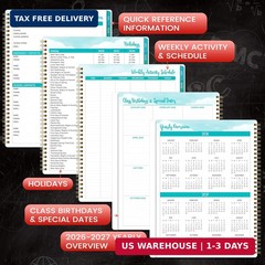 Teacher Planner 2026-2027 – 2026-2027 Teacher Planner Academic Year, Jul. 2026 –