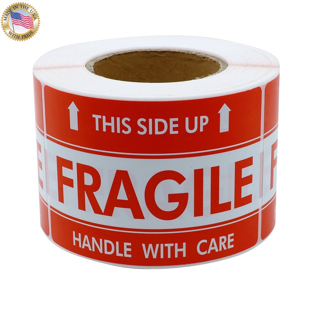 1000 Labels 2×3 FRAGILE This Side Up Shipping Mailing Handle with Care Stickers