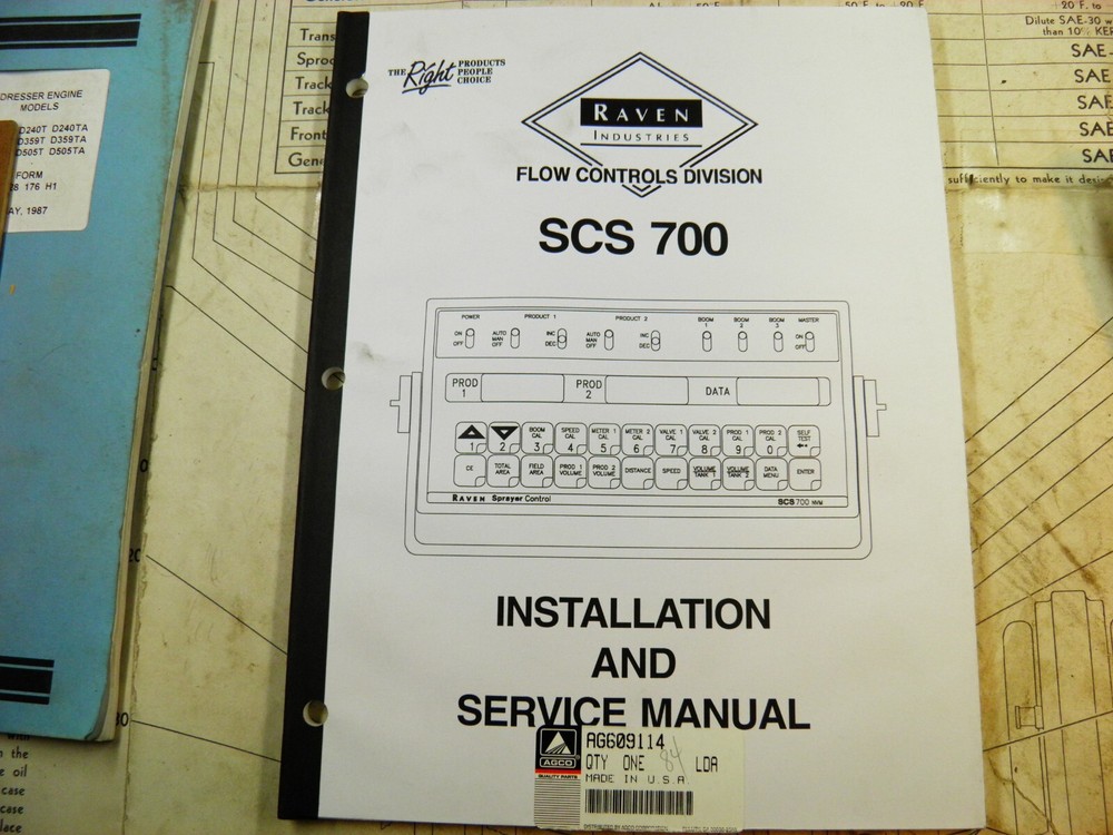 RAVEN SCS700 FLOW CONTROL INSTALLATION AND SERVICE MANUAL PARTS LIST