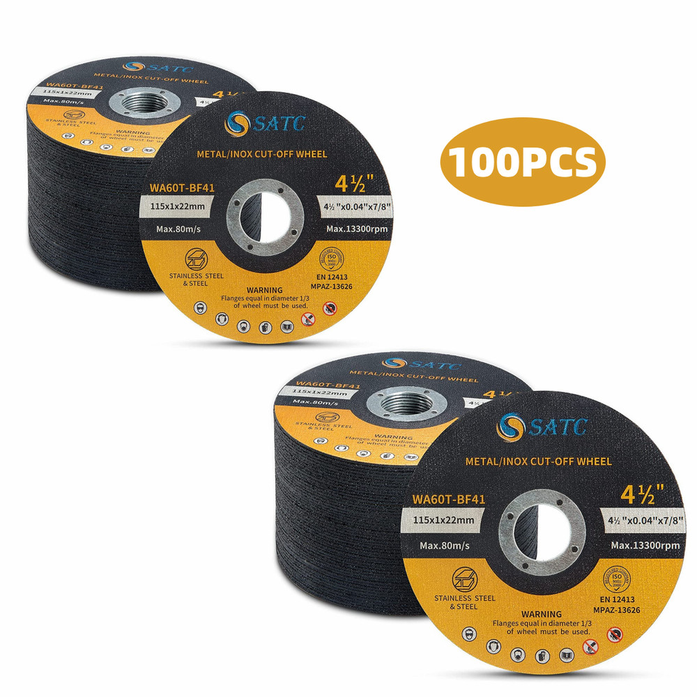 500 PC 4-1/2″ x .040″ x 7/8″ Cut off Wheels Stainless Steel Metal Cutting Discs